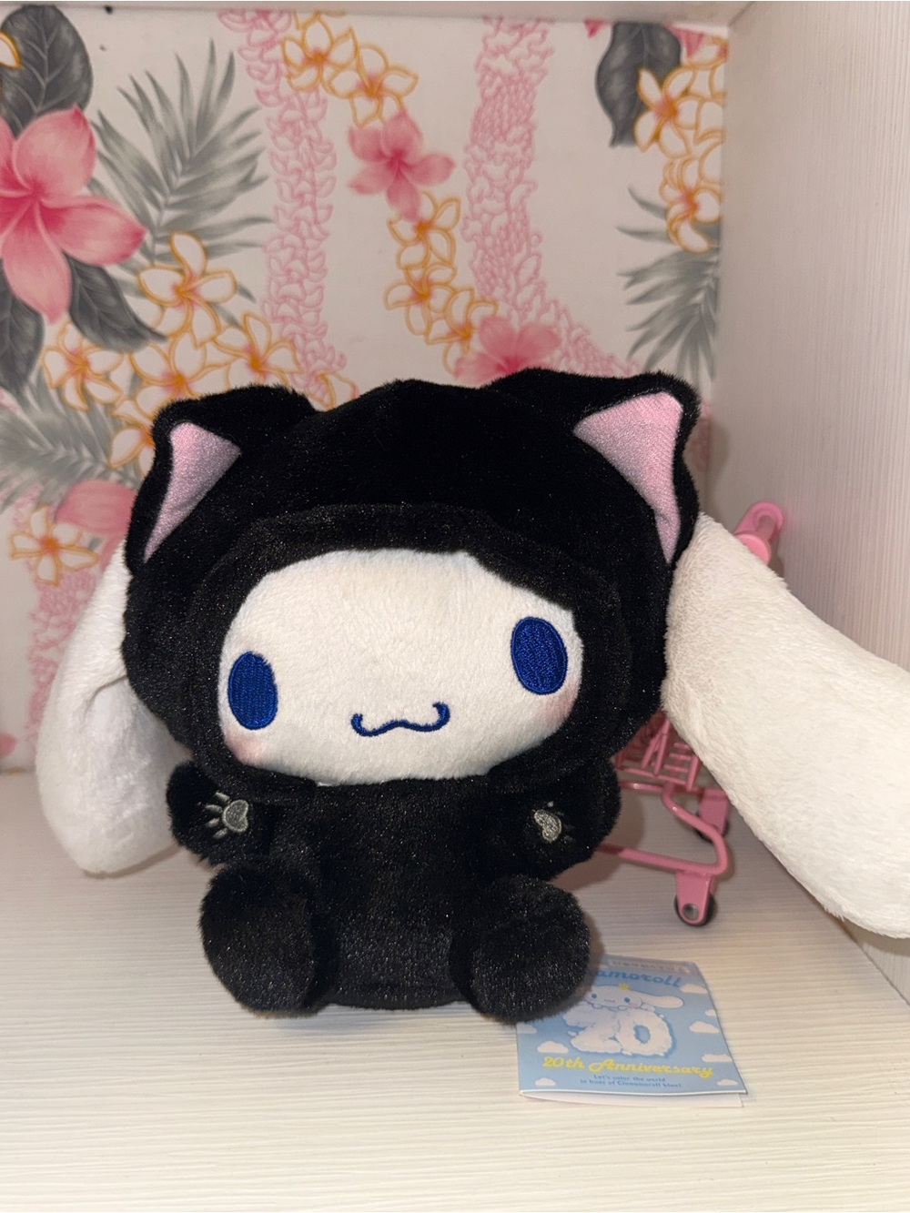 Cinnamoroll Black Cat Plush Toy - Sanrio Style Cute Cat Hoodie